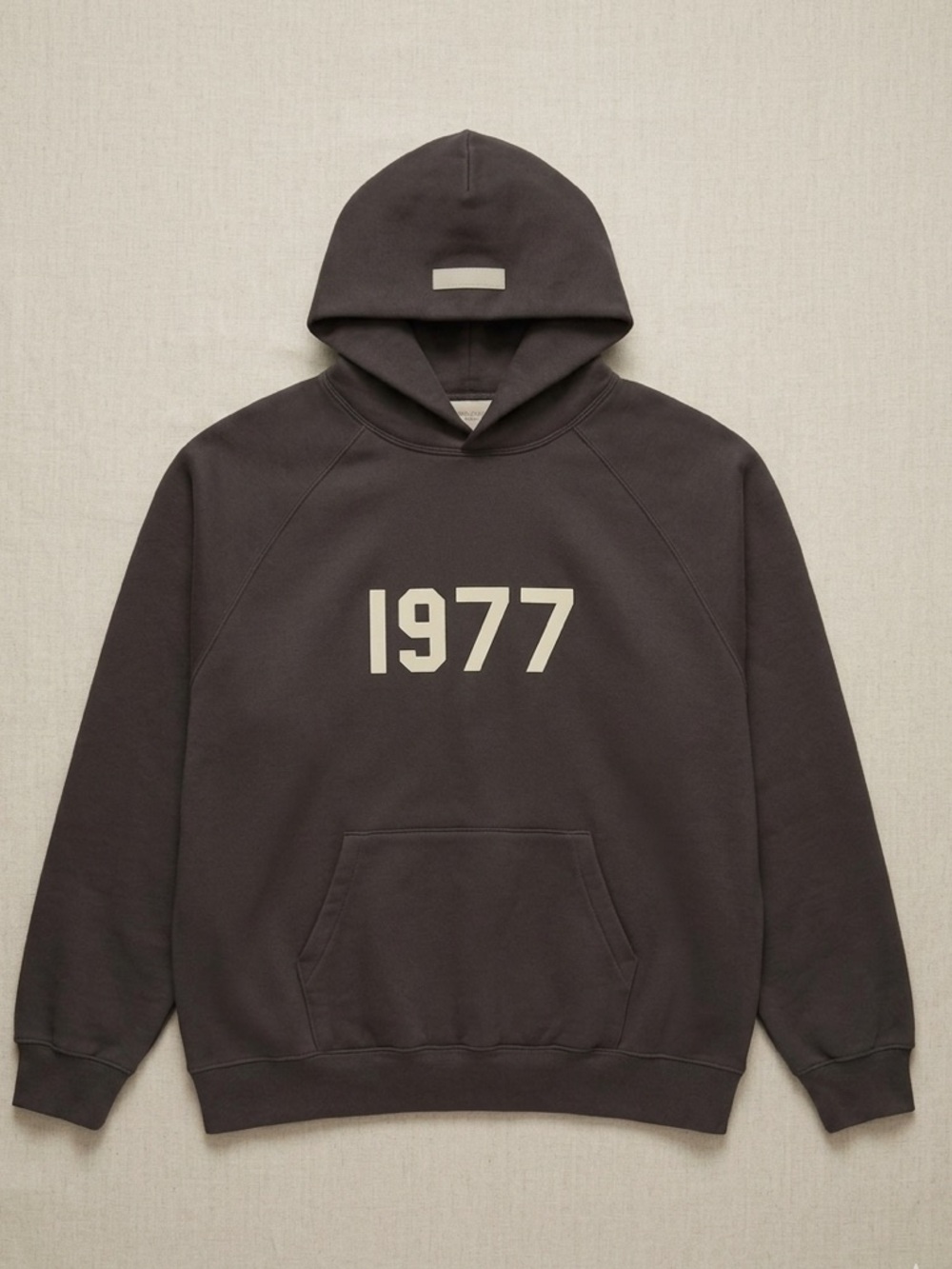 Fear of God Essentials 1977 Hoodie Iron XL Charcoal Oversized Fleece Logo NWT